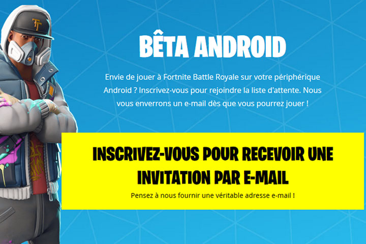 Fortnite : S'inscrire et jouer à la bêta Android